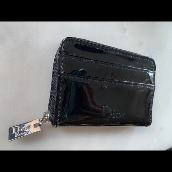 New Dior Beauty Black Mini Wallet Coin/Card Pouch - Picture 2 of 9